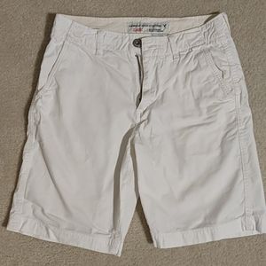 American Eagle White Classic Flat Front Shorts